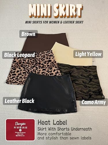 Danysu Stretchy Mini Skorts Low Waist Skirt with Shorts Side Slit Skirts | Low Rise, Mini Length, Soft Stretchy Fabric, Built-in Shorts, Daily, Sports, Basic, Going Out, Y2K Concert Outfits thumbnail 5