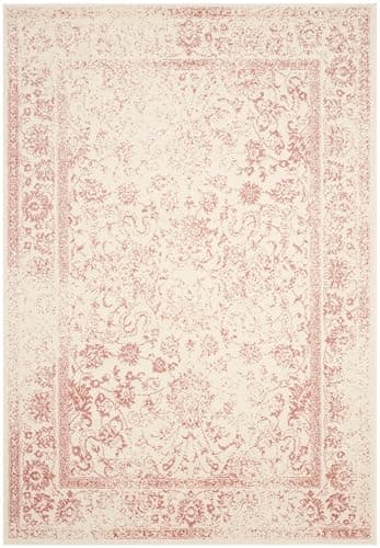 SAFAVIEH Adirondack Collection Area Rug - 5'1" x 7'6", Ivory & Rose, Distressed Vintage Floral Design, Non-Shedding & Easy to Clean, Ideal for Living Room, Bedroom, Dining Space (ADR109H) thumbnail 2