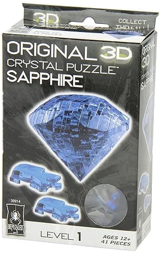 Bepuzzled Original 3D Crystal Puzzle - Sapphire - Fun yet challenging brain teaser that will test your skills and imagination, For Ages 12+ thumbnail 7
