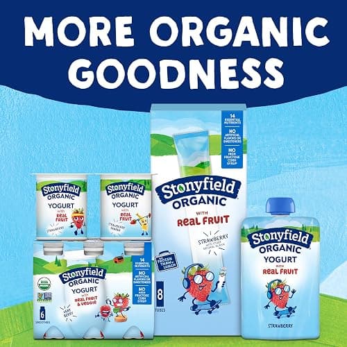 Stonyfield Organic Kids Reduced Fat Yogurt Tubes, Strawberry, 2 oz., 8 Ct thumbnail 6