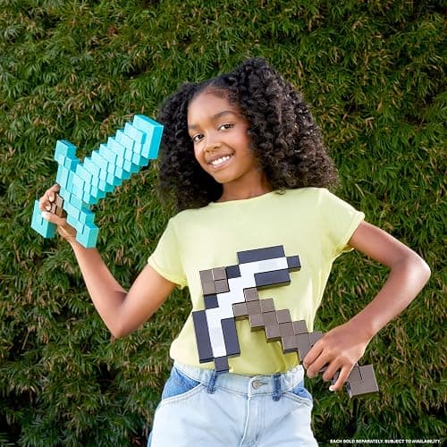 Mattel Minecraft Diamond Sword Battle Toy, Kid-Sized Accessory for Role-Play & Costumes, Inspired by The Video Game thumbnail 2