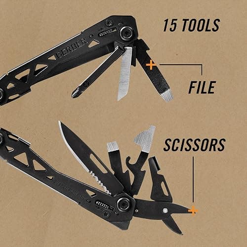 Gerber Gear Suspension-NXT EDC Multitool 15-in-1 Pocket Knife, Needle Nose Pliers and Wire Stripper for Camping and Survival, Black thumbnail 5
