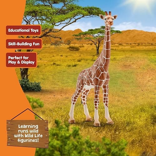 SCHLEICH Wild Life - Realistic 7" Giraffe Animal Toy - Durable Giraffe Figurine for Educational Screen-Free Play - African Safari Wildlife Rescue Animal Figure - Boys and Girls 3+ | 14750 thumbnail 6