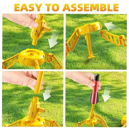 NIPLOOOW Rocket Launcher for Kids, 12 Foam Rockets, Launch up to 100+ft, Outdoor Outside Backyard Toys for Boys & Girls, Birthday Gift Toys for Kids Boys Girls Age 3 4 5 6 7 8 Years Old thumbnail 6