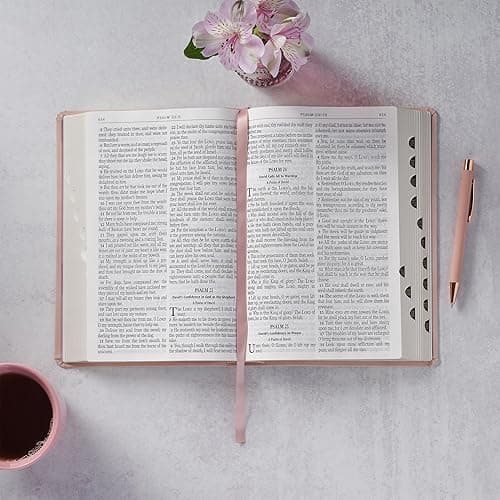 KJV Holy Bible, Giant Print Full-size Faux Leather Red Letter Edition - Thumb Index & Ribbon Marker, King James Version, Pink (KJV Full Size GP Editions) thumbnail 6