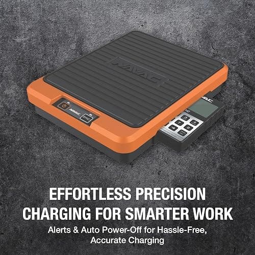 NAVAC NRS2i01 Wireless Refrigerant Scale | Bluetooth Handheld Display | 220 lbs Capacity | Lightweight Magnesium Alloy Weighing Pan | Precise Measurements | 1 Year Warranty thumbnail 5