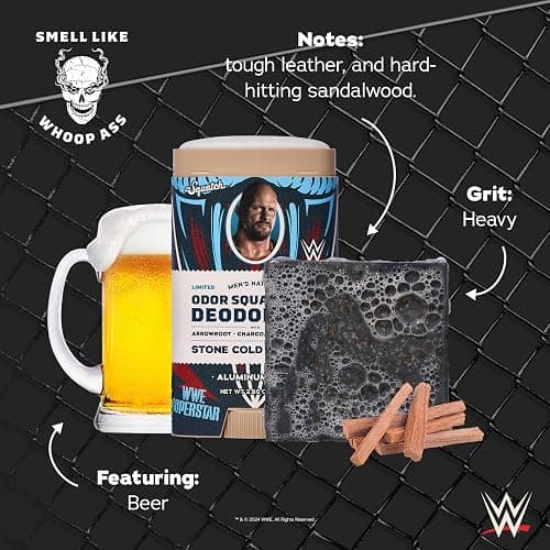 Dr. Squatch WWE Collection - Natural 4 Soap, 2 Deodorant Gift Set - Cold Process Soap with No Harsh Chemicals - Stone Cold Stunner & Mysterio Magic (6 Pack) thumbnail 2
