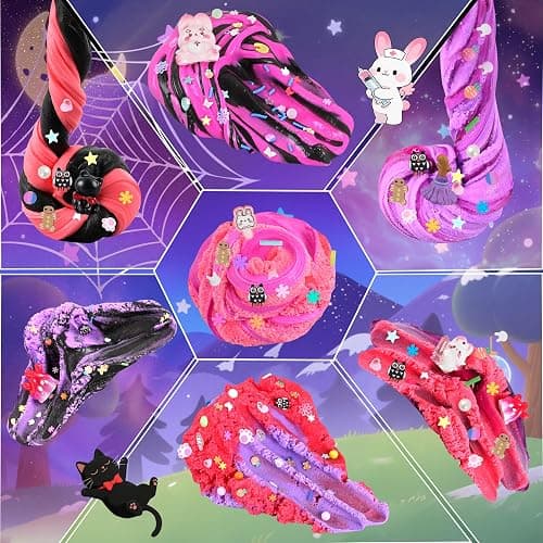 Joytry Red Black Slime Kit 8 Packs, Kids Slime Toys, Cloud, Butter Clear Slime with Cute Bunny Cat Charms, Goodie Bag Stuffers for Birthday Christmas Easter Gift thumbnail 5