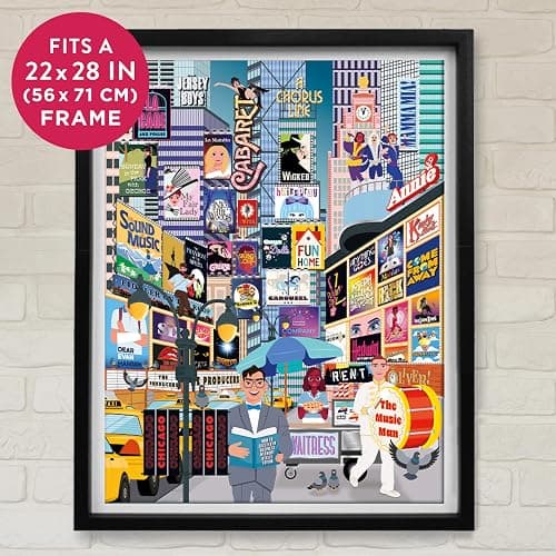 Ridley's: 50 Must-See Musicals Bucket List 1000-Piece Puzzle|Unique Graphics of Popular Broadway Musicals in New York City|Room Décor After Completion|Great Gift for Musical Lovers thumbnail 4