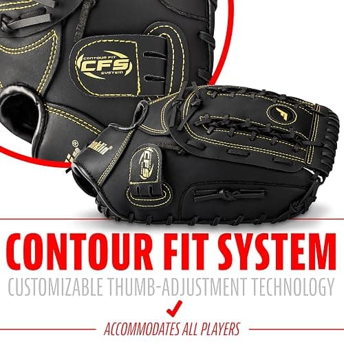 Franklin Sports Field Master Baseball + Softball Glove - Field Master Adult + Youth Baseball + Softball Mitt - Men's + Women's Gloves - Right Hand Throw thumbnail 5