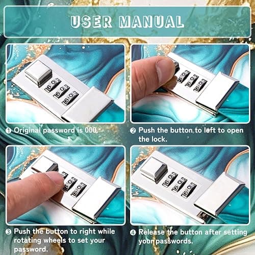 CAGIE Diary with Lock for Girls, A5 Password Refillable Lined Journal Kit Locked Diary, Cute Stuff Christmas Birthday Gifts for Girls 6 7 8 9 10 11 12 13 14 Year Old Girl, Teen Girl Gifts, Green thumbnail 9