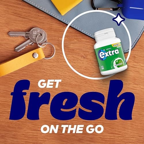 Wrigley's Extra Chewing Gum, Spearmint Flavour, 46 pieces, Sugar Free Chewing Gum Bottle with Xylitol thumbnail 5