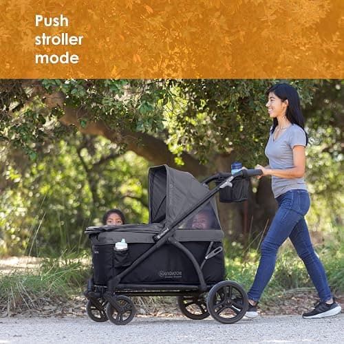 Open Box Baby Trend Navigator 2-in-1 Stroller Wagon, Dash Black thumbnail 16