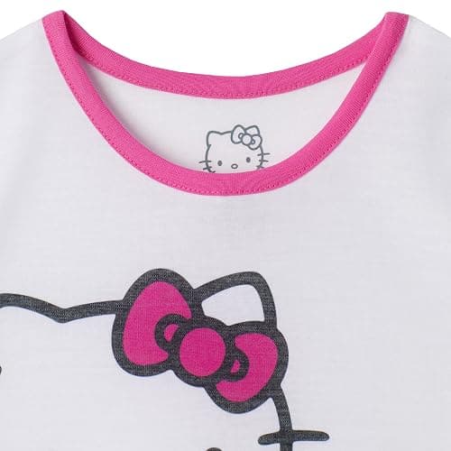 Hello Kitty Girls Pajama Pants and Sleep Shirt Sets 4 Piece PJ Top and Bottom Sleepwear Set for Girls Pajamas for Kids thumbnail 2