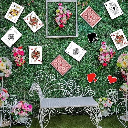 Soulchen 20 Pcs Wonderland Tea Party Decoration Hanging Wonderland Poker Cards Garland Decoration Background for Birthday Baby Shower Party Supplies thumbnail 5
