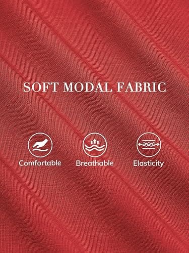 MIROMIHO Womens T Shirts Modal Breathable Basic Scoop Neck Short Sleeve Crop Tops Cute Summer Tops Slim Fit Y2k Tees - Small - Red thumbnail 5