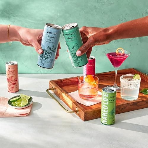 Naked Life Non-Alcoholic Drinks, Classic G&T, Zero Sugar, Award-Winning Alcohol-Free Cocktail, Low Calorie 4 pack, 8.4 fl oz cans thumbnail 9