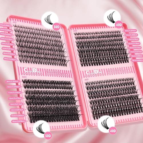 Lash Extension Kit, DIY Eyelash Clusters Kit with Lash Bond and Seal Glue Waterproof, Eyelashes Remover for Lash Cluster Extensions Kit for Beginner,Lashes Applicator Tool (30D40D50D) thumbnail 8