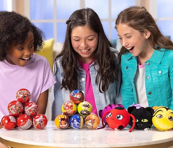 Miraculous MiraBall Surprises Ladybug - Blind Capsule Toy with Expandable Memory Foam Plush & Stickers - Fun Mystery Plush Ball for Kids Collecting, Party Favors - Full Set - All 22 thumbnail 6