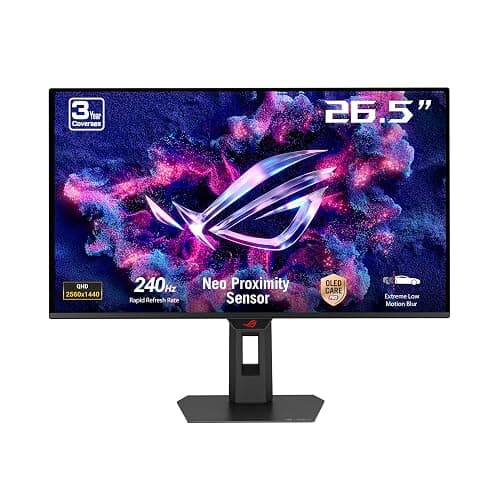 ROG Strix XG27AQDMES Gaming Monitor (27 Inch (26.5 Inch Visible) 1440p QD-OLED, 240 Hz, 0.03ms, Neo Proximity Sensor, ASUS OLED Care Pro, G-SYNC Compatible, 99% DCI-P3, DisplayWidget Center) - Image 1