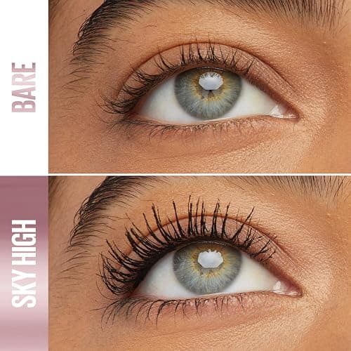 Maybelline Lash Sensational Sky High Waterproof Mascara Makeup, Volumizing, Lengthening, Defining, Curling, Multiplying, Buildable Formula, Very Black, 1 Count thumbnail 3