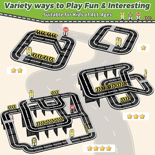 Goodtiles Magnetic Tiles Road Expansion Set, STEM Magnetic Building Blocks for Kids Ages 3-5 4-8 5-7, Preschool Learning Sensory Kids Toys for Toddler Birthday thumbnail 3