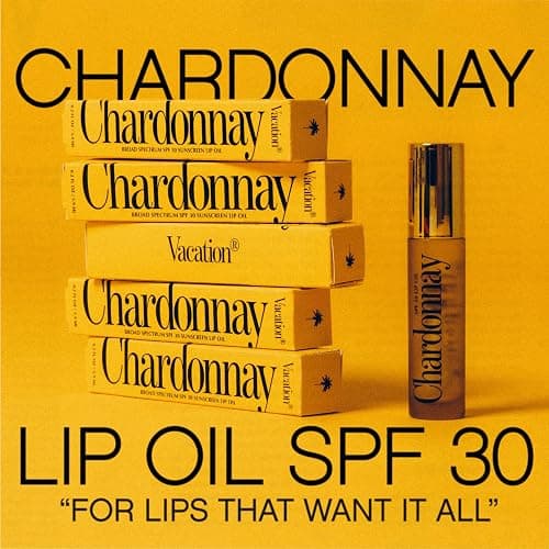 Vacation Chardonnay Lip Oil SPF 30, Sunscreen for Lips, Hydrating, Caramel Vanilla Flavored Lip Gloss, Clear Plumper, Non-Sticky Lip Balm, Vegan, 0.2 Fl. Oz. thumbnail 2