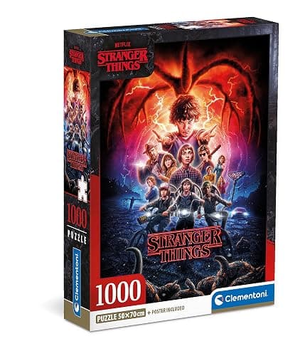 Clementoni Stranger Things – 1000 Teile – Puzzle für Erwachsene, Netflix, berühmte Filme, hergestellt in Italien, Mehrfarbig (39713) - Image 1