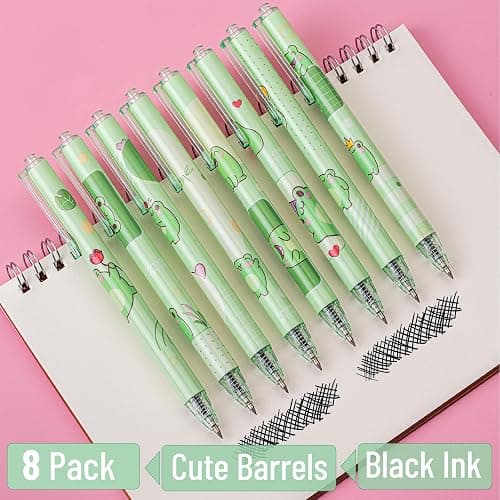 Mr. Pen- Cute Frog Gel Pens, 8Pack, Black Ink, Cute Animal Pen, Gel Pens Fine Point 0.5mm thumbnail 3