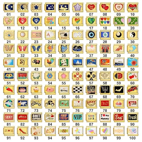 GEMOSA Custom Italian Charm Bracelet – Gold Link Starter & Photo/Element Charms thumbnail 2