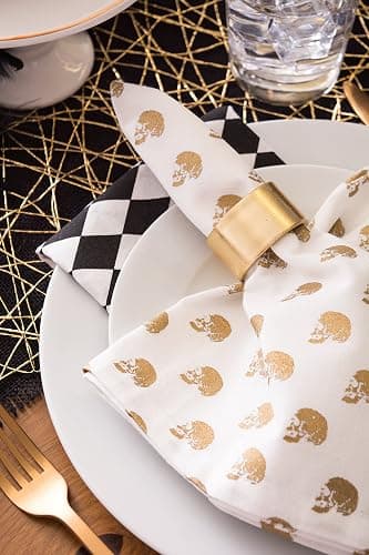 DII Basic Napkin Ring Collection Decorative, Gold, One Size, 6 Count thumbnail 8