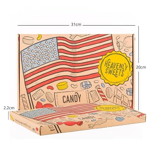 Heavenly Sweets | American Sweets Gift Box | 120+ Piece USA Party Sweets Candy Kids Adults | Pinata Birthday Anniversary Fathers Day Independence Day 4th July Hamper | Mixed Assortment thumbnail 3