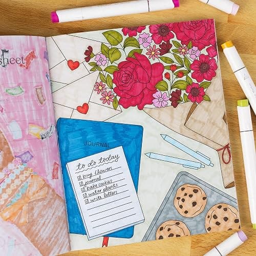 Put A Bow On It Coloring Book by Elyse Breanne Design | 40 Single-Sided Pages, Girly and Friendship Designs for Adults & Teens (8.5x10") thumbnail 13