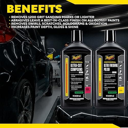 Meguiar's Mirror Glaze Bundle - Compound and Polish Kit for Scratch-Free Exterior Gloss, Featuring M105 Ultra-Cut Compound and M205 Ultra-Finishing Polish thumbnail 8