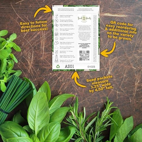 Seed Needs Herb Seeds Variety Pack Culinary Herb Collection (12 Individual Packets for Planting Indoors or Outdoors) Grow Your Own Herb Garden - Heirloom, Non-GMO thumbnail 2