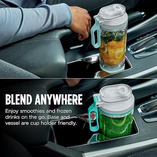 Ninja Blast Max, Portable Blender + Twist & Go, Personal Smoothie, Blend, Ice Crush, 3 Programs, Cordless, 22oz removable Vessel, Dishwasher Safe, Leakproof, Lavender/Teal, BC251PU thumbnail 10