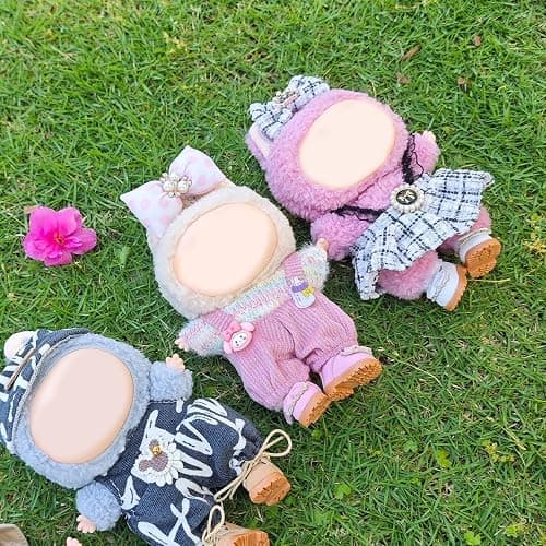 Clothes for 17cm Doll, 2 PCS Cute Chic Style Hair Clip & Dress Set, Dress up Outfit Exquisite Accessories for Dolls thumbnail 7