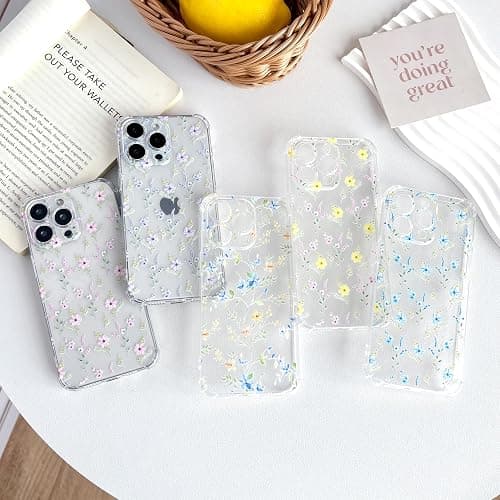 ZTOFERA Étui pour iPhone 15 Pro Max, Coque Transparente en TPU Souple avec Motif Marguerite, Protection Ultra-Mince en Gel de Silicone Anti-Rayures pour iPhone 15 Pro Max (6,7") - Jaune Fleurs thumbnail 2