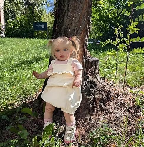 RXDOLL Big Size Reborn Toddler Dolls 26 Inch Reborn Doll Realistic Girl that Look Real Life Baby Dolls Soft Cloth Body Weighted Handmade Doll Blond Hair Kids Birthday Xmas Gifts thumbnail 6
