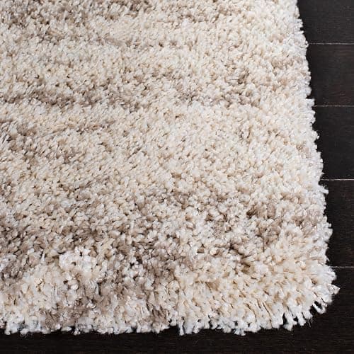 SAFAVIEH Hudson Shag Collection Area Rug - 6' x 9', Ivory & Beige, Modern Design, Non-Shedding & Easy Care, 2-inch Thick Ideal for High Traffic Areas in Living Room, Bedroom (SGH206B) thumbnail 4