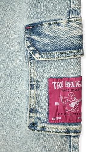 True Religion Girls Fashion Jeans – Premium Designer Denim Pants for Kids, Wide Leg, Cargo, Flare (Sizes 7-14) thumbnail 4