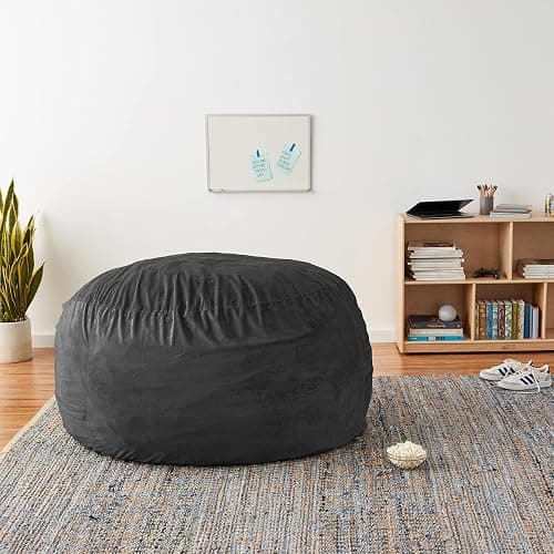 Chill Sack Bean Bag Chair Cover, 5-Feet, Microsuede - Charcoal thumbnail 2
