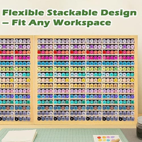 PROLEE Marker Storage Organizer for 360 Markers,Wooden Alcohol Marker Holder with 90 Slots,Markers Pens Pencils Art Supply Storage Rack for Desk Home Classroom Office Decor thumbnail 6