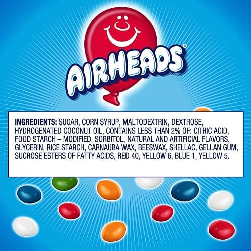 Airheads Candy Bites, Individually Wrapped Chewy Candy Bags, Assorted Fruit Flavors Naturally and Artificially Flavored, 2 Ounces (18-Pack) thumbnail 8