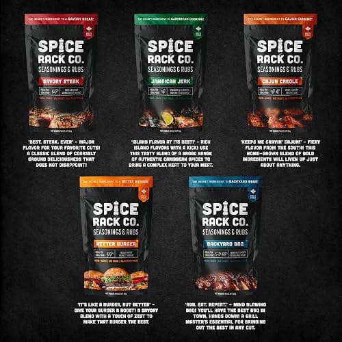 Spice Rack Co. BBQ Seasonings And Rubs - Smoking & Grilling Spices and Seasonings Sets, Grilling Accessories & Smoker Accessories, Unique Fathers Day Gift For Dad, Gifts For Father's Day (5 Pack) thumbnail 3