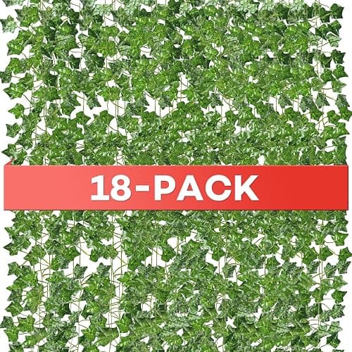 Alotiki 18Pcs 126ft Fake Ivy Vines, Hanging Greenery Fake Vines for Bedroom | Hanging Vines Fake Leaves, Fake Plants Vines for Decoration, Artificial Plants Greenery Backdrop for Garden Outdoor Decor - Image 1