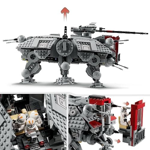 LEGO Star Wars 75337 AT-TE Walker Building Toy with 3 212th Clone Trooper Minifigures, plus Dwarf Spider & Battle Droid Figures - Gift for 9+ Year Old Boys & Revenge of the Sith Fans thumbnail 5
