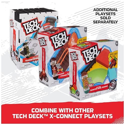 Tech Deck, Quarter Bowl Ruckus X-Connect Park Creator, Customizable and Buildable Ramp Set with Exclusive Fingerboard, Kids Toy for Ages 6 and up thumbnail 4
