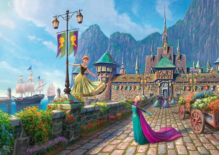 Schmidt 58042 Thomas Kinkade, Disney, Frozen, Celebrating in Arendelle, Puzzle da 1000 pezzi thumbnail 2