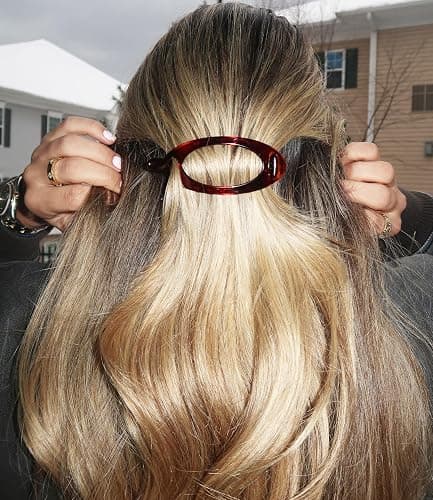 Camila Paris CP2316 French Hair Barrette Clip, Flexible Ponytail Holder No Metal Parts, Strong Hold Grip Hair Clips for Women, No Slip and Durable Styling Girls Hair Accessories, Made in France thumbnail 2
